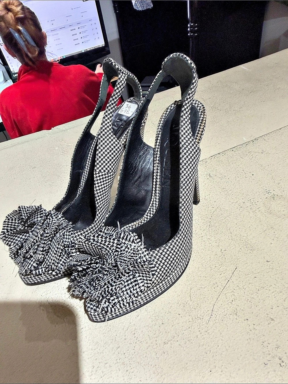 Gregory's Houndstooth Bow Heels EU 36